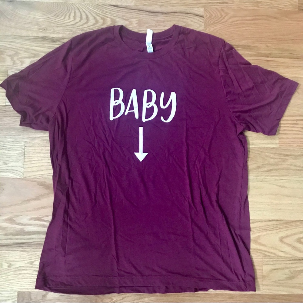 NWOT BABY ANNOUNCEMENT T-SHIRT SIZE 2XL